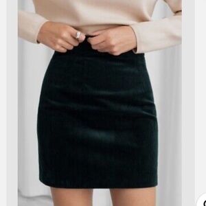 & Other stories  Corduroy Zip Up Mini Skirt Stockholm Atelier size 4